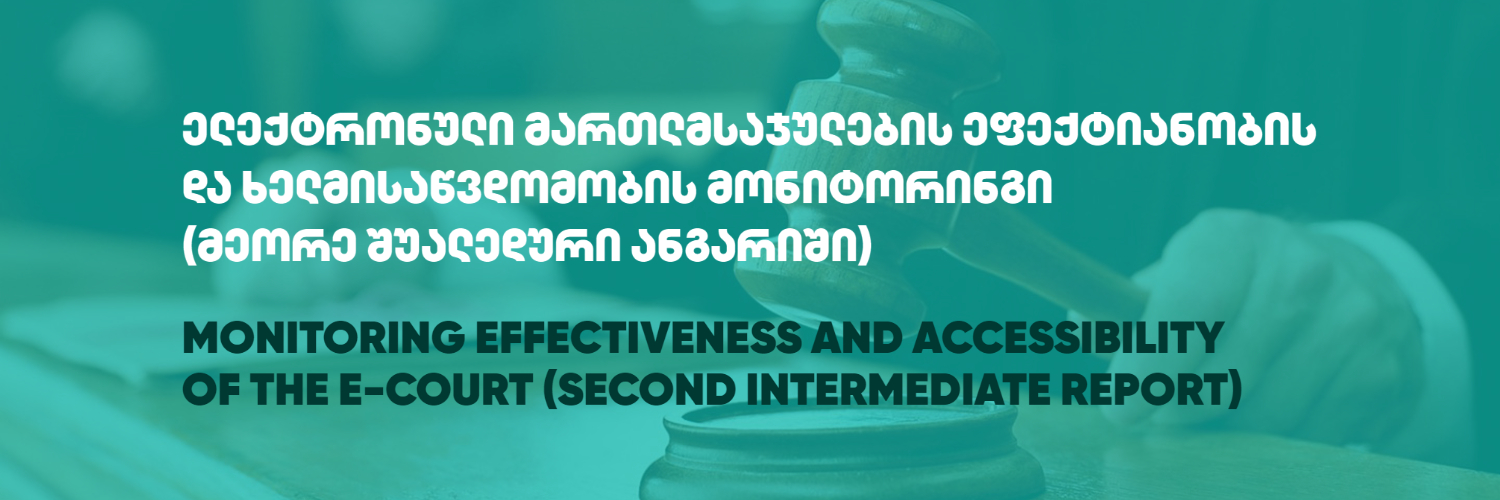 Monitoring Effectiveness and Accessibility of the E-Court - Second Intermediate Report